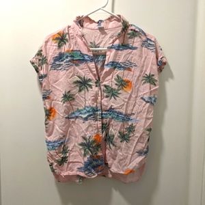 Hawaiian print women shirt